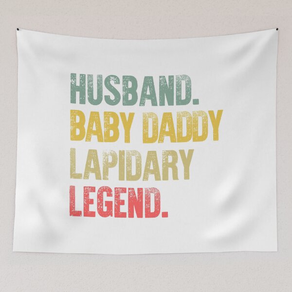 Item preview, Funny Men Vintage T Shirt Husband Baby Daddy Lapidary Legend designed and sold by Bendthetrend.