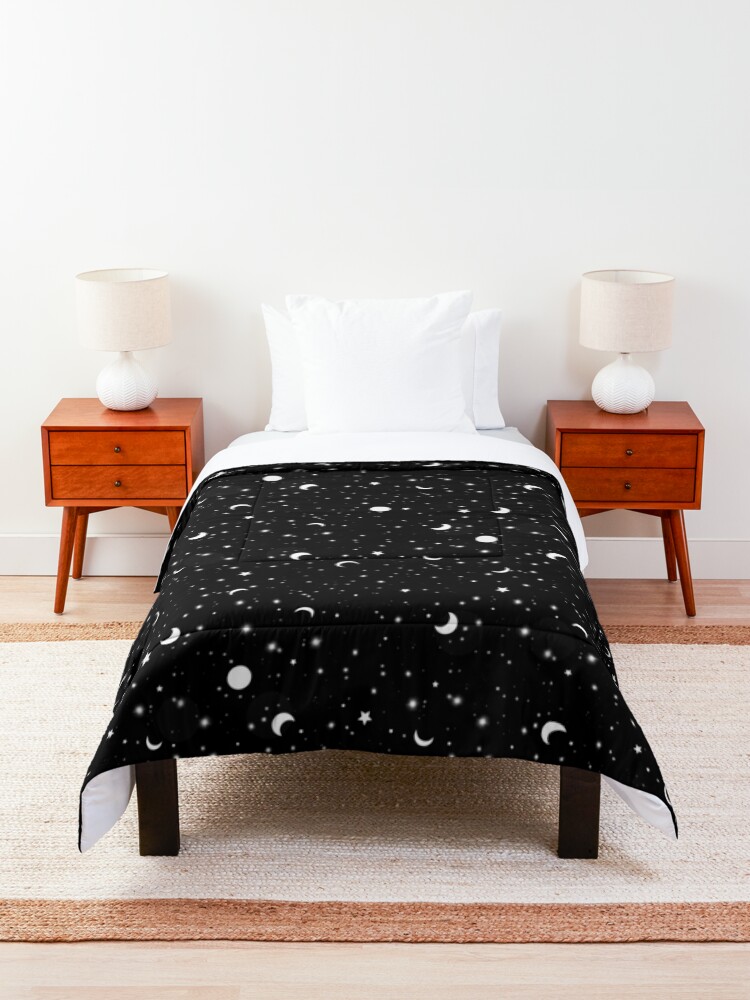 Alternate view of Black Universe Comforter