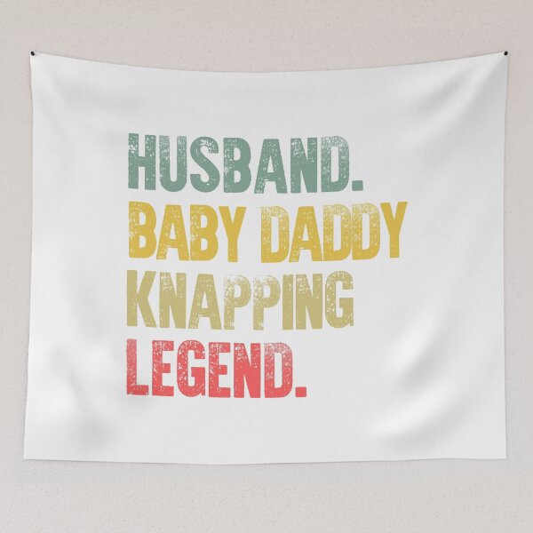 Item preview, Funny Men Vintage T Shirt Husband Baby Daddy Knapping Legend designed and sold by Bendthetrend.