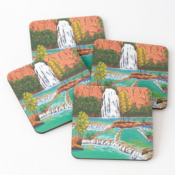 Item preview, Havasu Falls Art, waterfalls, Arizona painting designed and sold by MelidasArt.