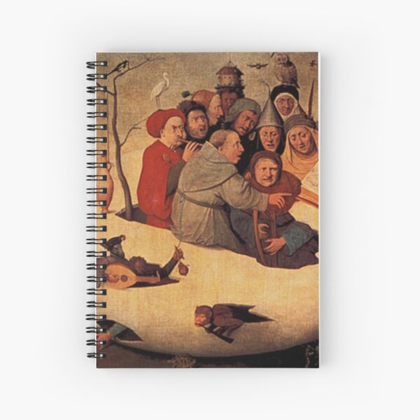 Concert in the Egg Painting by Hieronymus Bosch Spiral Notebook