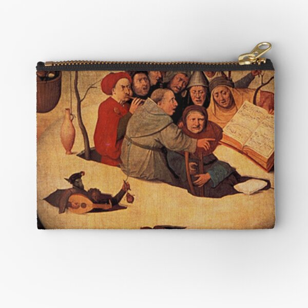 Concert in the Egg Painting by Hieronymus Bosch Zipper Pouch