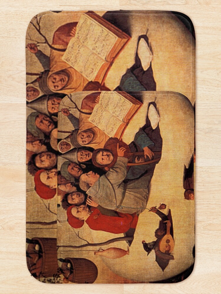 Alternate view of Concert in the Egg Painting by Hieronymus Bosch Bath Mat