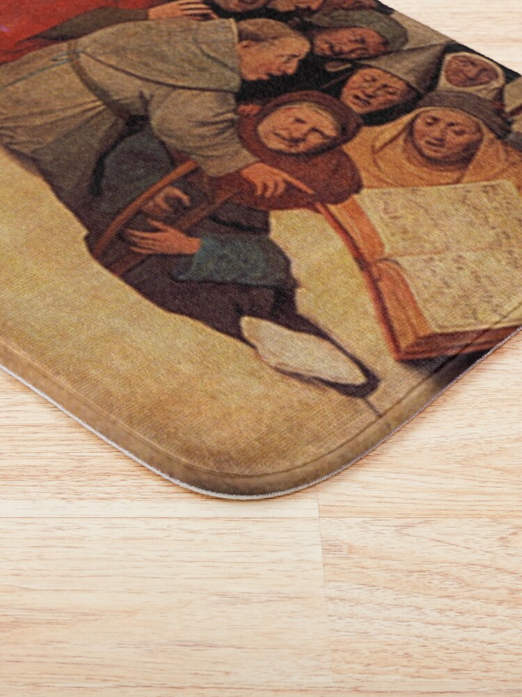 Alternate view of Concert in the Egg Painting by Hieronymus Bosch Bath Mat