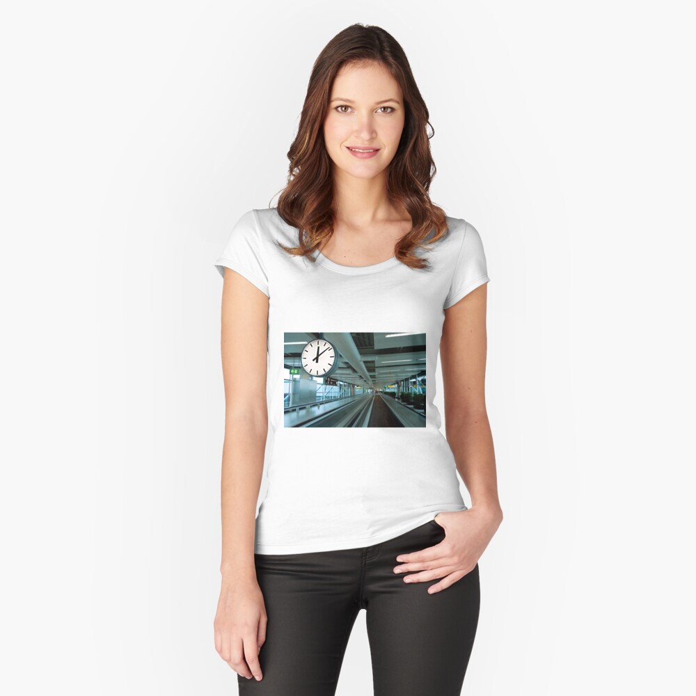 Departure Time 12:20 Fitted Scoop T-Shirt