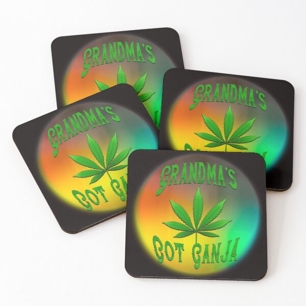 Item preview, Grandma's Got Ganja with Rainbow Background designed and sold by DesertG.