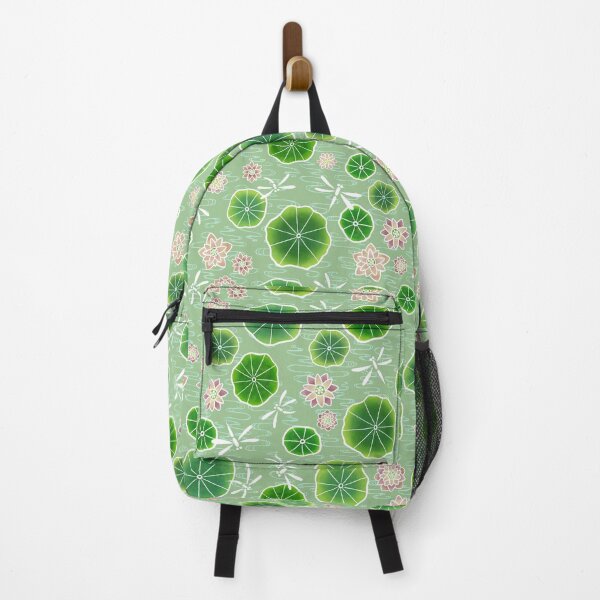 Item preview, Lotus Daze Flitting Dragonflies and Blossoms Green and Pink designed and sold by SakuraSkies.