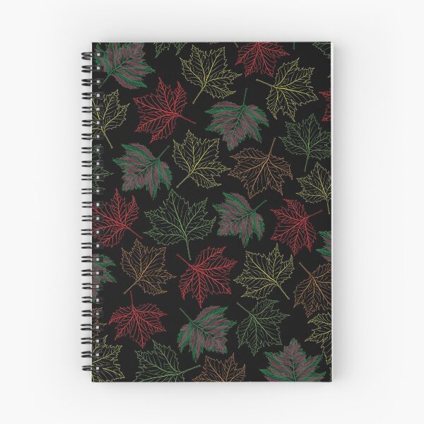 Item preview, Colorful outlined maple fall leaves pattern designed and sold by The Pattern Mill.