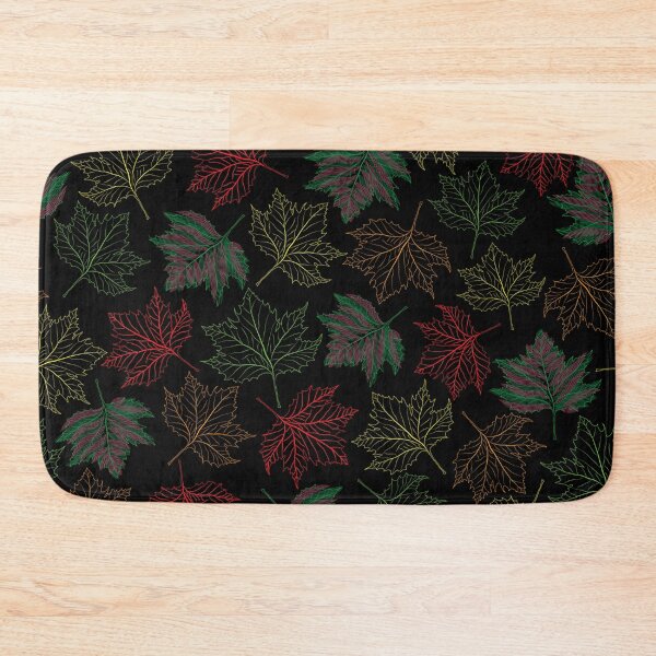 Item preview, Colorful outlined maple fall leaves pattern designed and sold by The Pattern Mill.