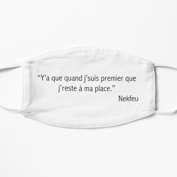 Nekfeu Energie Sombre Citation Mask By Iputmystyle Redbubble