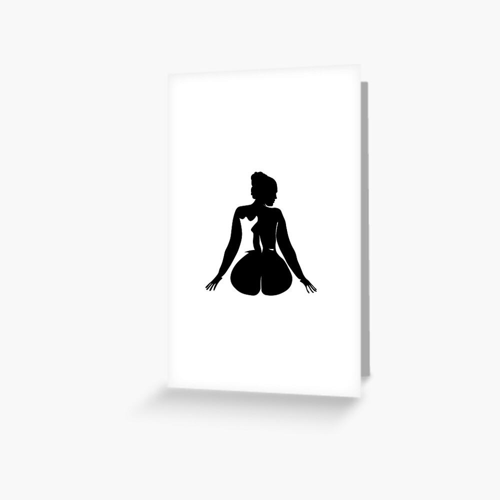 Curvy Woman Silhouette V Greeting Card For Sale By Letid Redbubble