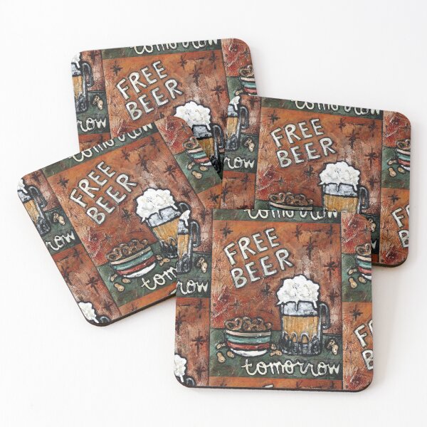 Item preview, Free Beer Tomorrow F/ unny Beer Art / Beer Sign / Pretzles / Funny Sign designed and sold by artenvironments.