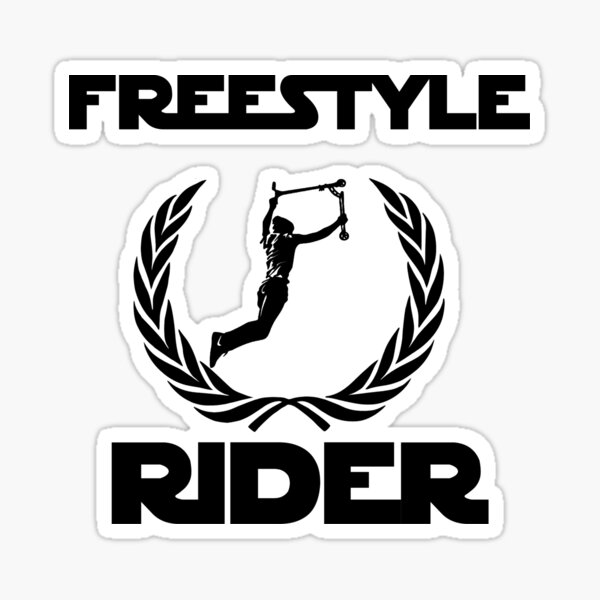 t-shirt freestyle rider 100% personnalisable pour adulte ou enfant trottinette freestyle Sticker