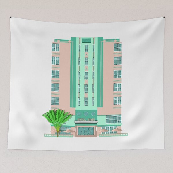 Item preview, Miami Art Deco Hotel designed and sold by jenbucheli.
