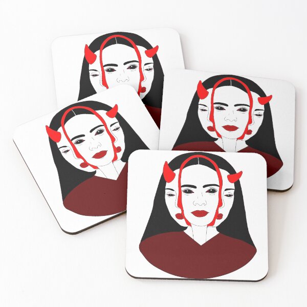 Item preview, demon split face designed and sold by cool stickerz.