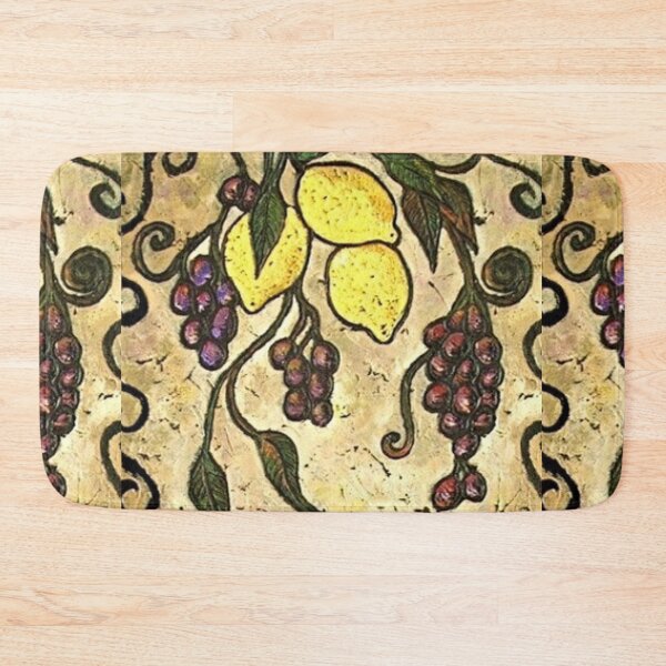 Item preview, Tuscan Lemons / Italy Art / Grapes / Trellis / Lemoncello / Rustic / Thick paint designed and sold by artenvironments.
