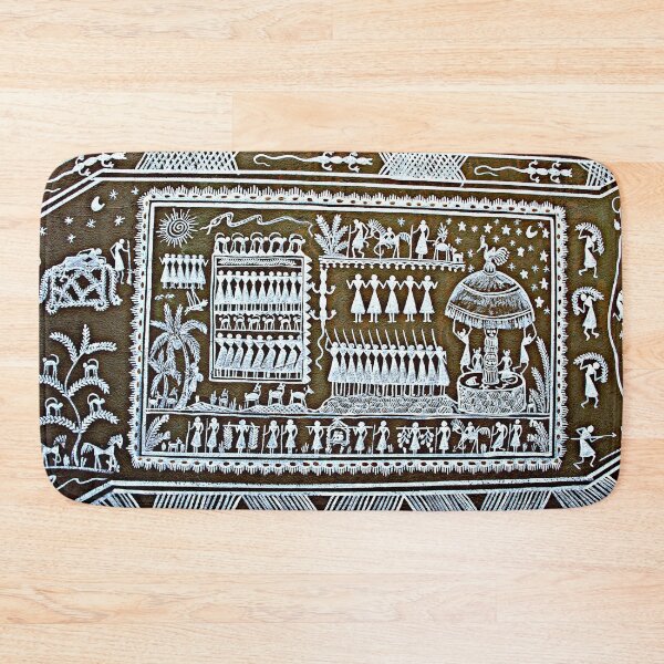 Item preview, Tribal Art Saura Painting Graffiti, Odisha, India designed and sold by worldways.