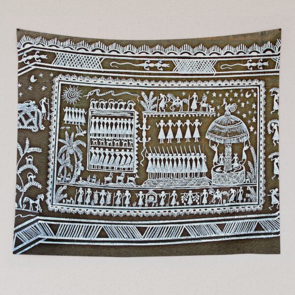 Item preview, Tribal Art Saura Painting Graffiti, Odisha, India designed and sold by worldways.