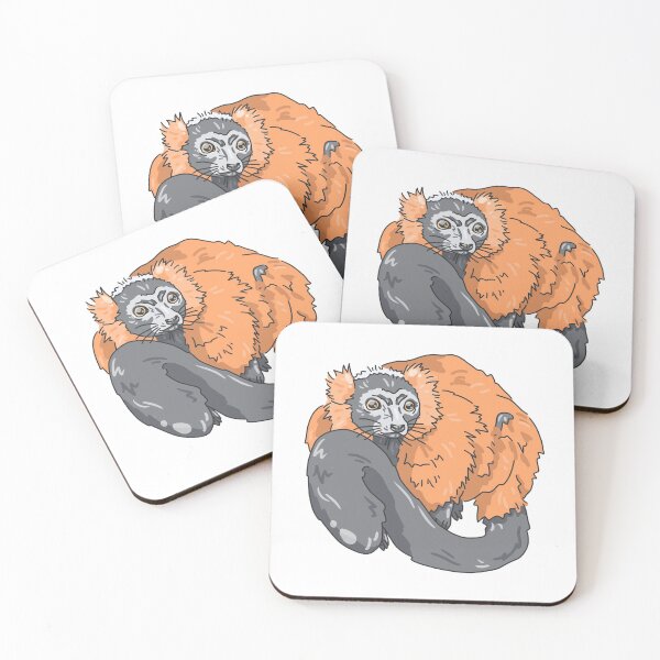 Item preview, Red Ruffed Lemur - 100% My Profit to Lemurs Sticker designed and sold by Alixe Lemon.