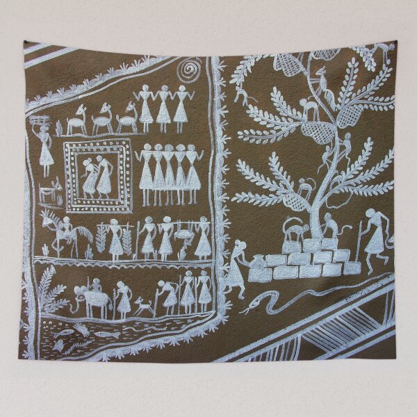Item preview, Saura Painting Graffiti, Tribal Art, Odisha, India  designed and sold by worldways.