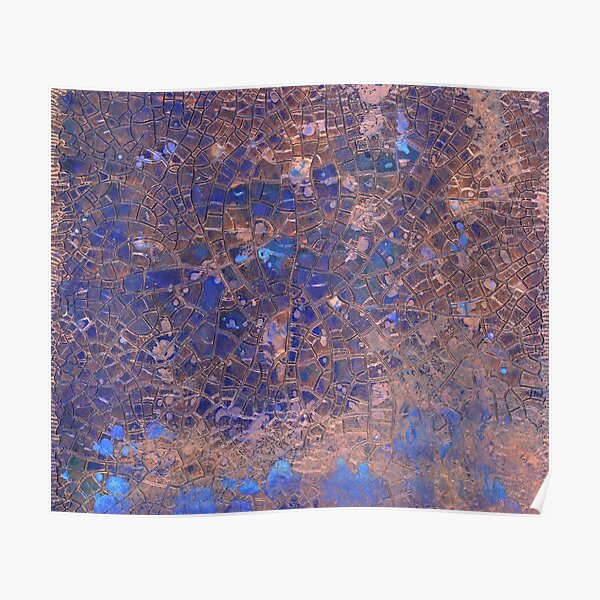 Abstract Cracked Texture Poster