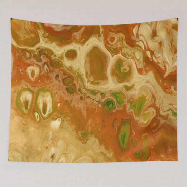 Item preview, Sienna golden Acrylic Pour Abstract designed and sold by Sheila Wenzel Ganny.