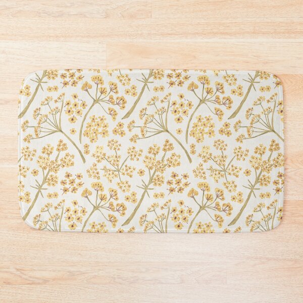 Item preview, Yellow & Green Watercolor Stem Caraway Floral Pattern designed and sold by StudioPosies.