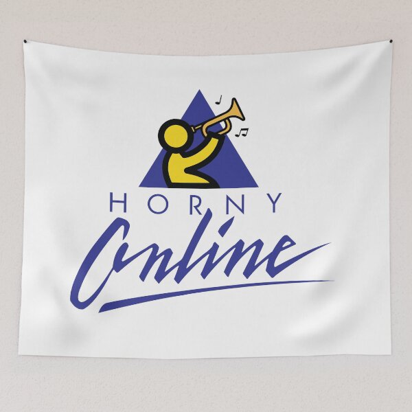 Item preview, Funny Self Deprecating Logo - Horny Online  designed and sold by ctkrstudio.