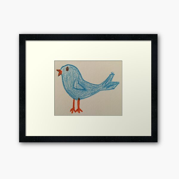 Bluebird of Happiness Framed Art Print
