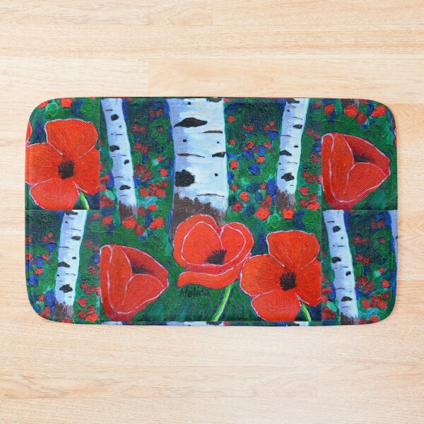 Item preview, Poppies Art, Poppies and Aspens, Red Flower designed and sold by MelidasArt.