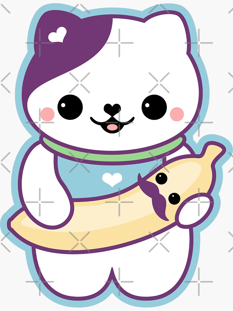 "Banana Cat" Sticker by sugarhai Redbubble