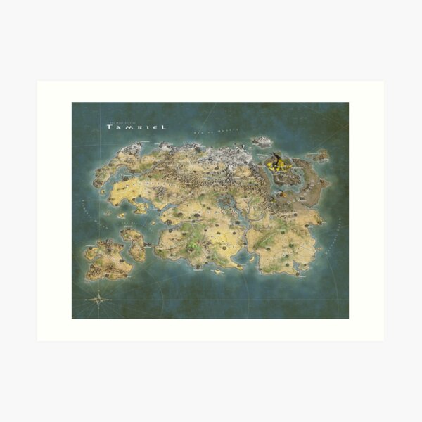 Tamriel Map Art Print