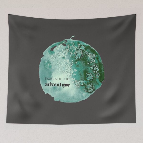 Item preview, Embrace the Adventure Green Emerald Watercolor Inspirational Affirmation Quote designed and sold by ArianaDagan.