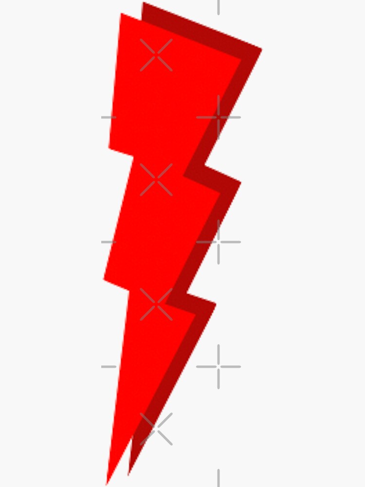 "red lightning bolt" Sticker for Sale by AshleyAnnThomas Redbubble