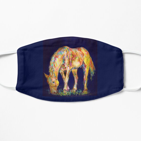 Ein buntes Pferd Maske