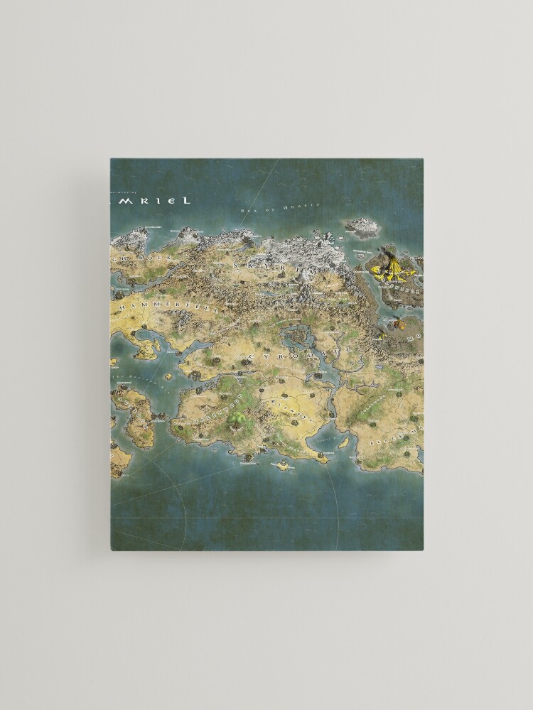 Tamriel Map Mounted Print for Sale by James Nalepa