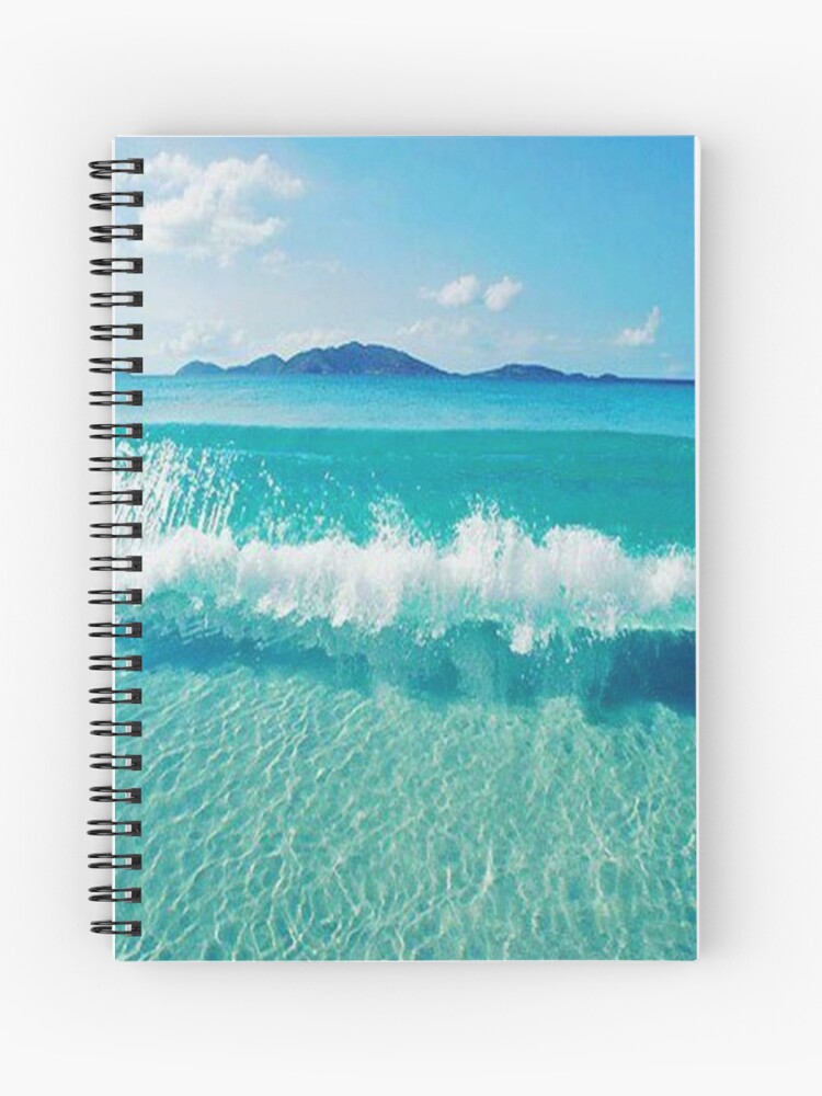 Blue Ocean Summer Beach Waves | Spiral Notebook