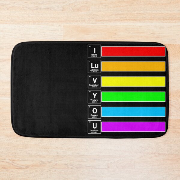 Item preview, I LOVE YOU chemical elements and LGBT flag colors designed and sold by patriotazx.