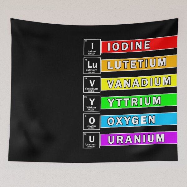 Item preview, Copy of I LOVE YOU chemical elements and LGBT flag colors designed and sold by patriotazx.