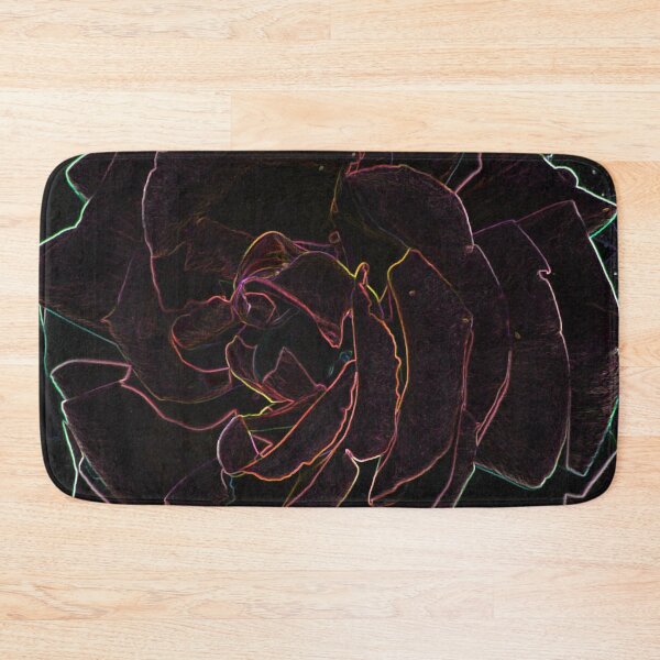 Item preview, Large Rose Black And Neon Effect designed and sold by WildandDivine.