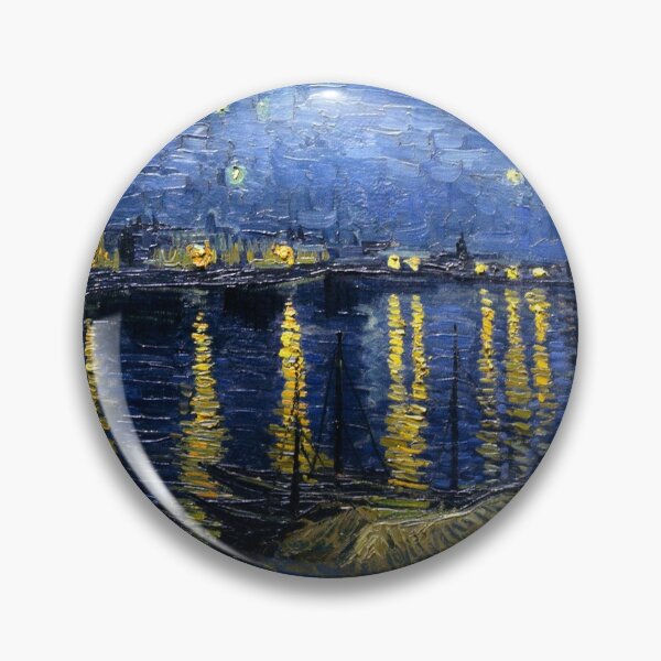 Starry Night Over the Rhone - Van Gogh Pin for Sale by NewNomads