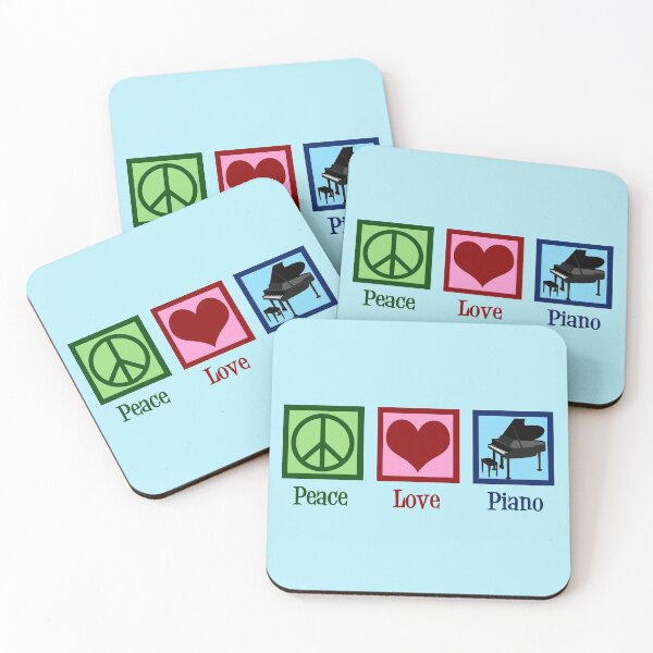 Item preview, Peace Love Piano designed and sold by Epic Love Designs.