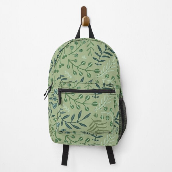green leaves. leaf. nature. wild floral flowers Backpack