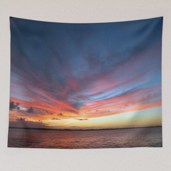 Item preview, Tropical Sunset Sea Seascape Red Clouds designed and sold by worldways.