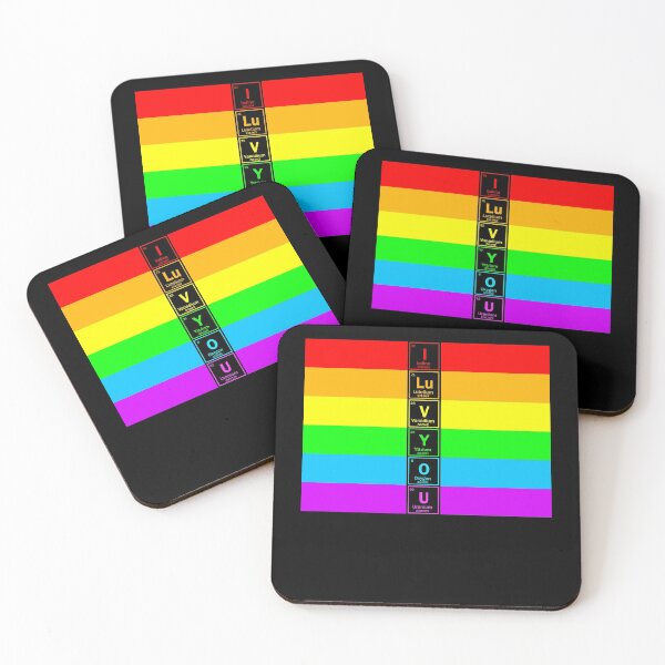 Item preview, Copy of Copy of I LOVE YOU chemical elements and LGBT flag colors designed and sold by patriotazx.