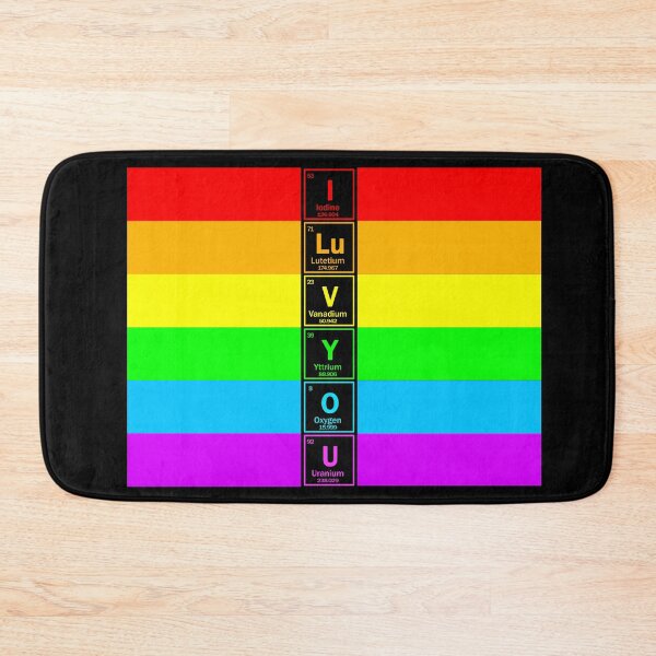 Item preview, Copy of Copy of I LOVE YOU chemical elements and LGBT flag colors designed and sold by patriotazx.