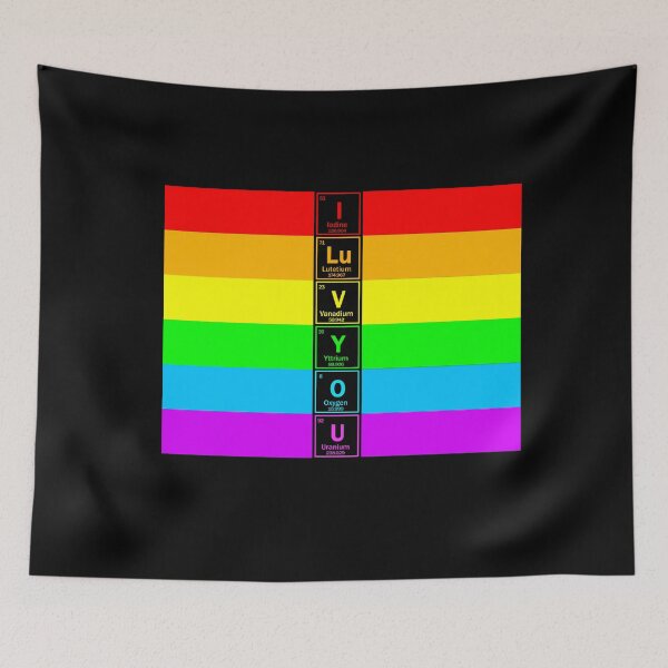 Item preview, Copy of Copy of I LOVE YOU chemical elements and LGBT flag colors designed and sold by patriotazx.