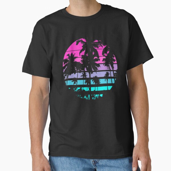 Item preview, Retro Eighties 80s & 90s Beach Style design with palm trees design designed and sold by D-C-Designs.