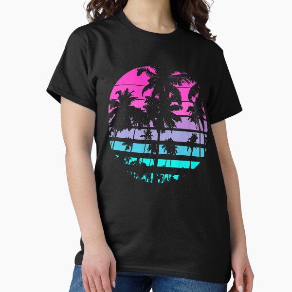 Item preview, Retro Eighties 80s & 90s Beach Style design with palm trees design designed and sold by D-C-Designs.