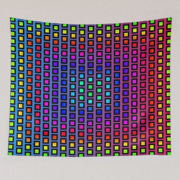 Item preview, Rainbow Squares Pattern In Retro-Modernistic Artstyle designed and sold by Dator-Abstracts.